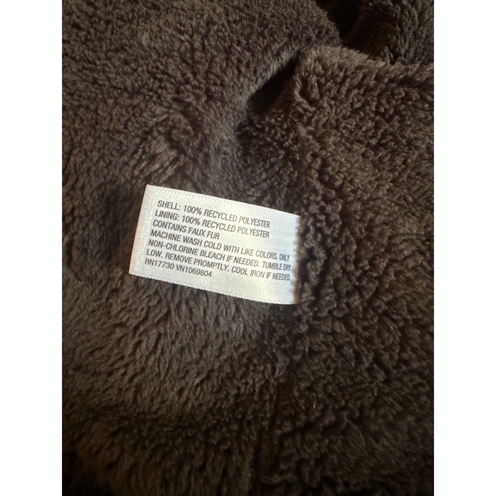 Cat & Jack Kids Black Sherpa Teddy Hooded Jacket Faux Fur Coat XS 4-5 NWT - Picture 6 of 6